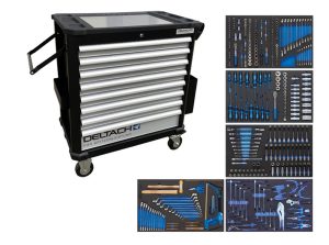 DELTACH 525252 Gereedschapswagen D2-XL, 5 laden gevuld in FOAM, 350dlg + EXTRA'S!