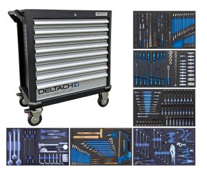 DELTACH 525260 Gereedschapswagen D2-XL, 6 laden gevuld in FOAM, 378dlg