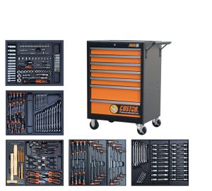 CUSTOR CTB99065 Gereedschapswagen COMPACT, 5 laden gevuld