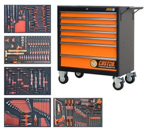 CUSTOR CTB99079 Gereedschapswagen KING SIZE, 5 laden gevuld in FOAM
