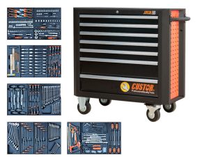 CUSTOR CTB99082 Gereedschapswagen KING SIZE DE LUXE, 5 laden gevuld