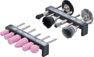 BGS 50797 Schuur- en staaldraad- / kunststofborstel-set | 12-delig