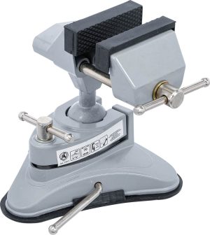 BGS 71017 Tafelbankschroef | zwenkbaar | bekken 70 mm | met vacuüm zuigvoet