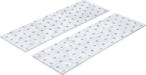 BGS 80788 Assortiment stalen gaatjesstrippen | 300 x 100 x 2 mm | 2-delig