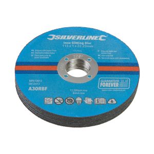 SILVERLINE 972926 Doorslijpschijf INOX | 115 x 1 x 22,23 mm | 10 stuks