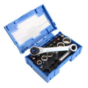 SATRA S-BS24S Bit en doppen set | Met ratel | 24-delig