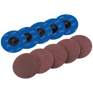 DRAPER D75619 Schuurschijf roloc Ø75mm K240, 10x