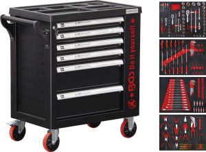 BGS 6055 Gereedschapswagen gevuld | 1 zijdeur | 6 laden | 158-delig