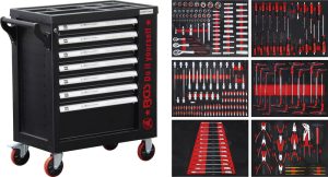 BGS 6058 Gereedschapswagen | 1 zijdeur | 7 laden | 250-delig