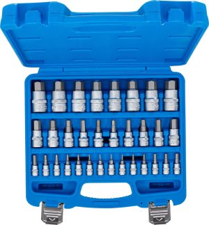 BGS 74258 Doppen set | Inbus | Metrische en inch | 1/4", 3/8", 1/2" | 32-delig