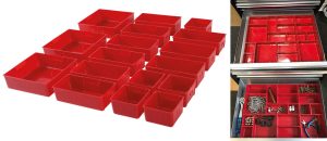 BGS 9550 Plastic opbergbakken | voor gereedschapswagen | 17 stuks