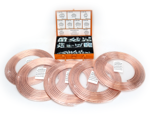 Remleidingnippel assortiment 165-delig | Met 5 rollen remleiding Ø 4,75 mm
