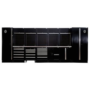 BUNKER D04391 Modulaire werkplaatsinrichting met gootsteen en roestvrijstalen werkblad, 25dlg