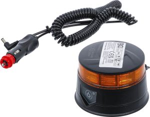 BGS 70343 Draadloos zwaailicht | geel | met magneet | 12V / 24V | Ø 130 mm