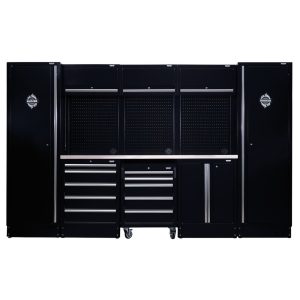 BUNKER D04402 Modulaire opbergcombinatie met roestvrijstalen werkblad, 16dlg