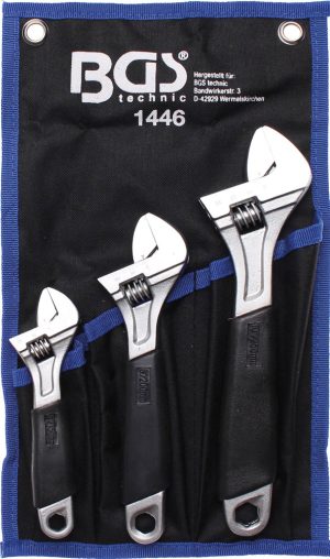 BGS 1446 Verstelbare moersleutel set met rubberen handvat | 3 stuks
