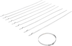 BGS 70328 Ashoesklem set | Roestvrij staal | 7mm | 50 - 120 mm | 10 stuks