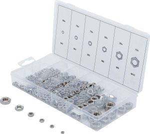 BGS 74249 Assortiment zeskantmoeren | Roestvrij staal | 300 stuks