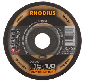 RHODIUS R208225 Doorslijpschijf Ø115x1x22,23mm | 10 stuks