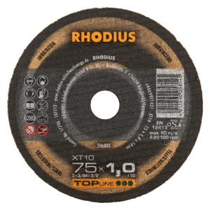 RHODIUS R206803 Doorslijpschijf Ø75x1x10mm