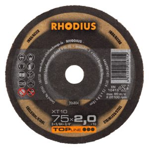 RHODIUS R206804 Doorslijpschijf Ø75x2x10mm