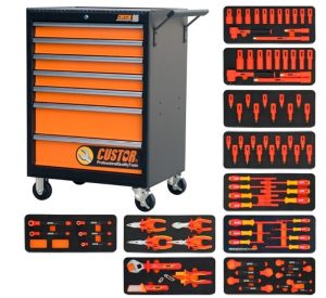 CUSTOR CTB9906E Gereedschapswagen VDE COMPACT, 10 modules in FOAM