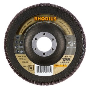 RHODIUS R204015 Lamellen schijf afgeschuind, Ø125/22mm, K40