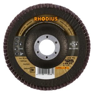 RHODIUS R204018 Lamellen schijf afgeschuind, Ø125/22mm, K60