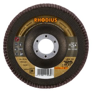 RHODIUS R204021 Lamellen schijf afgeschuind, Ø125/22mm, K80