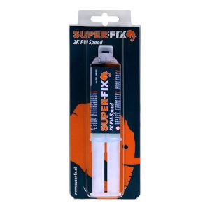 SUPER FIX 1601007BL 2K 2K PU speed lijm | 60 sec | Zwart | 25ml