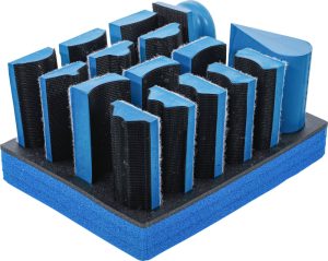 BGS 74365 Klittenband schuurblokken set | 16-delig