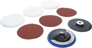 BGS 74380 Schuur- en polijstset | Ø 180 mm | 8 stuks