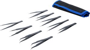 BGS 74413 Roestvrijstalen pincet set | 9-delig