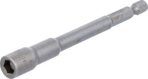 BGS 2763 Dopsleutel zeskant, extra lang | voor boormachines | 6,3 mm (1/4") aandrijving zeskant | 7 mm