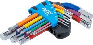 BGS 74454 Haakse L-sleutels gekleurd | Kort | Inbus | 9-delig