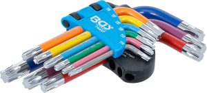 BGS 74457 Haakse L-sleutels gekleurd | Kort | Torx | 9-delig