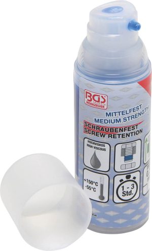 BGS 80604 Schroefdraad borgmiddel | Middelsterk | Hoogvisceus | Pompdispenser van 50 g