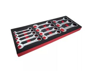 WT-8914 Steekring ratelsleutel set | Extra kort | 8 - 19 mm | 12-delig