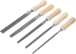 BGS 50206 Vijlen set | houten handvat | 150 mm | 5-delig