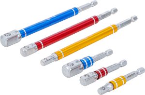 BGS 74424 Boormachine adapter set | 1/4", 3/8", 1/2" | 6-delig