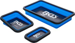 BGS 74501 Magnetische bakjes | Siliconen | opvouwbaar | 3 stuks