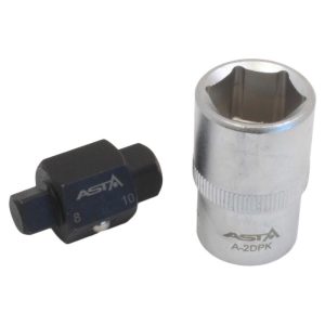 ASTA A-2DPK Olie carterplug sleutel | Vierkant 8 en 10 mm
