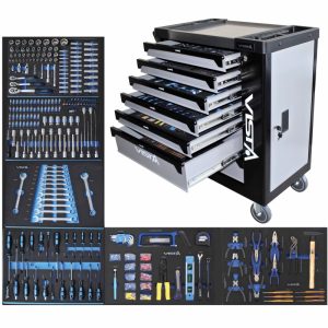 VISTA V-T250E Gereedschapswagen gevuld | 7 laden | 375-delig