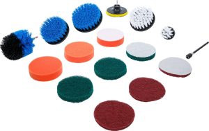 BGS 74367 Schuur en polijst set | En borstelopzetstukken | voor boormachines | 16-delig