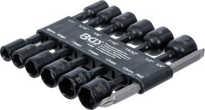 BGS 74423 Doppen set, zeskant | 1/4" aandrijving | voor elektrische boormachines | 1/4 - 1/2", 6 - 13 mm | 14-delig