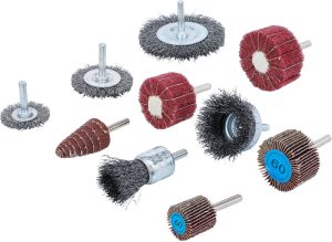 BGS 74499 Set borstel- en schuurlamellenschijven | 10-delig