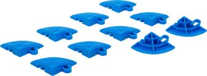 BGS 74548 Kunststof Tegels Hoekprofielen | Kliksysteem | 57 x 57 x 18 mm | 10-stuks
