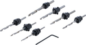 BGS 50793 Verzinkboor set voor hout | 8-delig