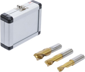 BGS 5081 Puntlasboren set | 5% kobaltstaal | 3-delig