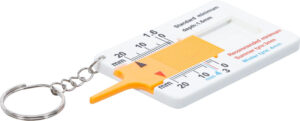 BGS 80726 Bandenprofieldieptemeter | met sleutelhanger | 0 - 20 mm